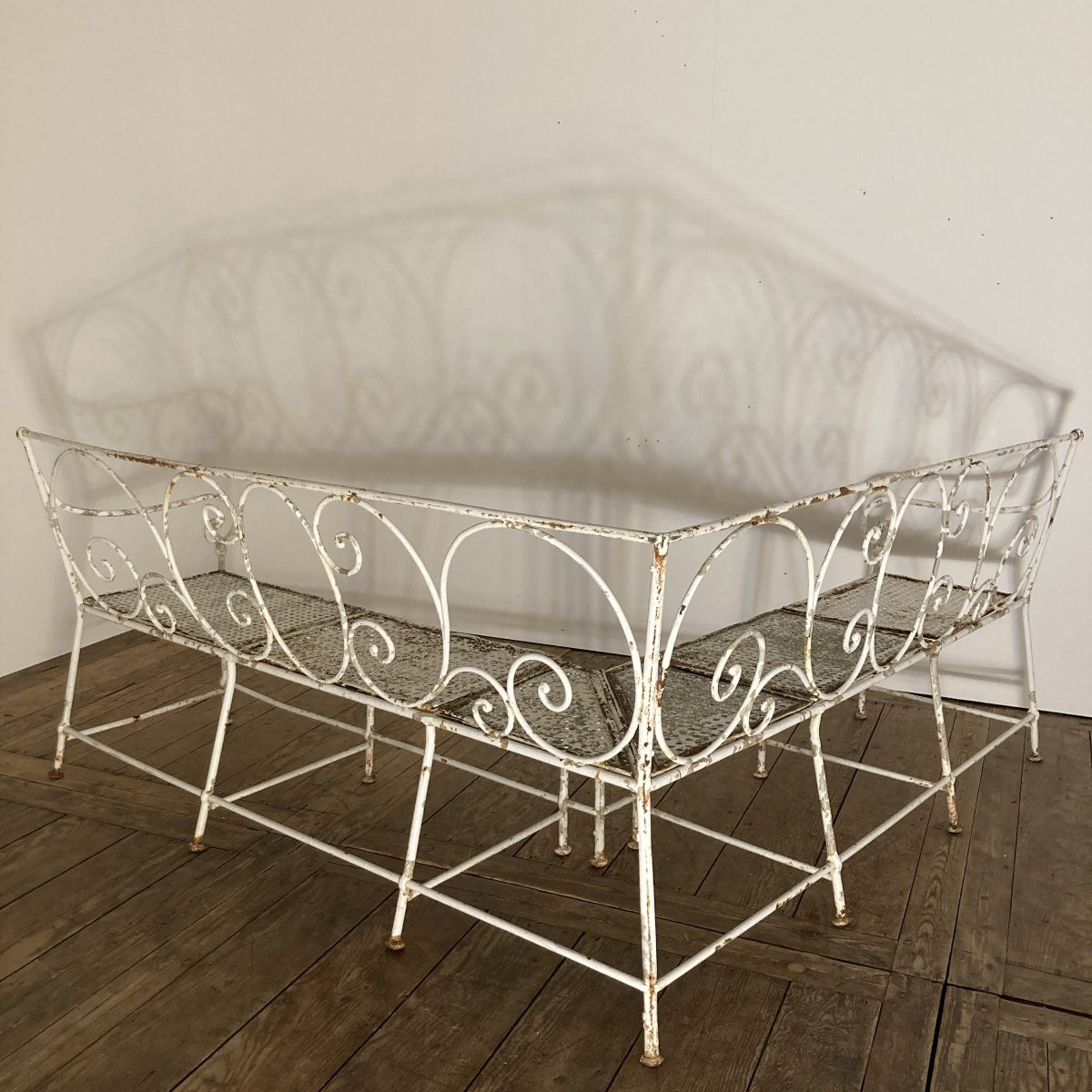 19th Century Corner Garden Bench-photo-6