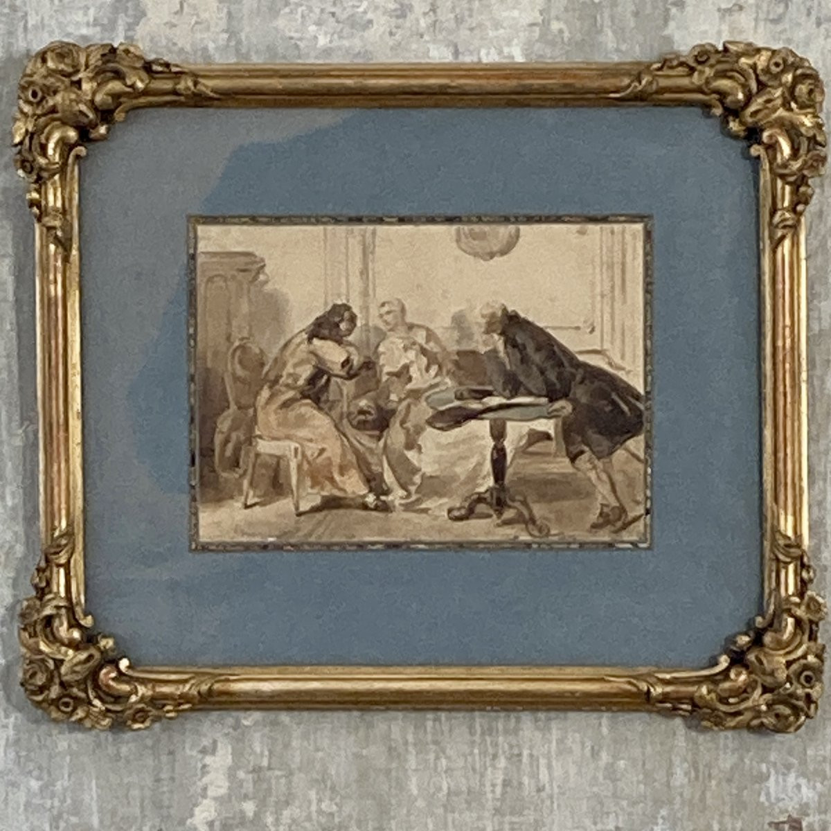 "La lecture" Aquarelle signée David BLES-photo-3