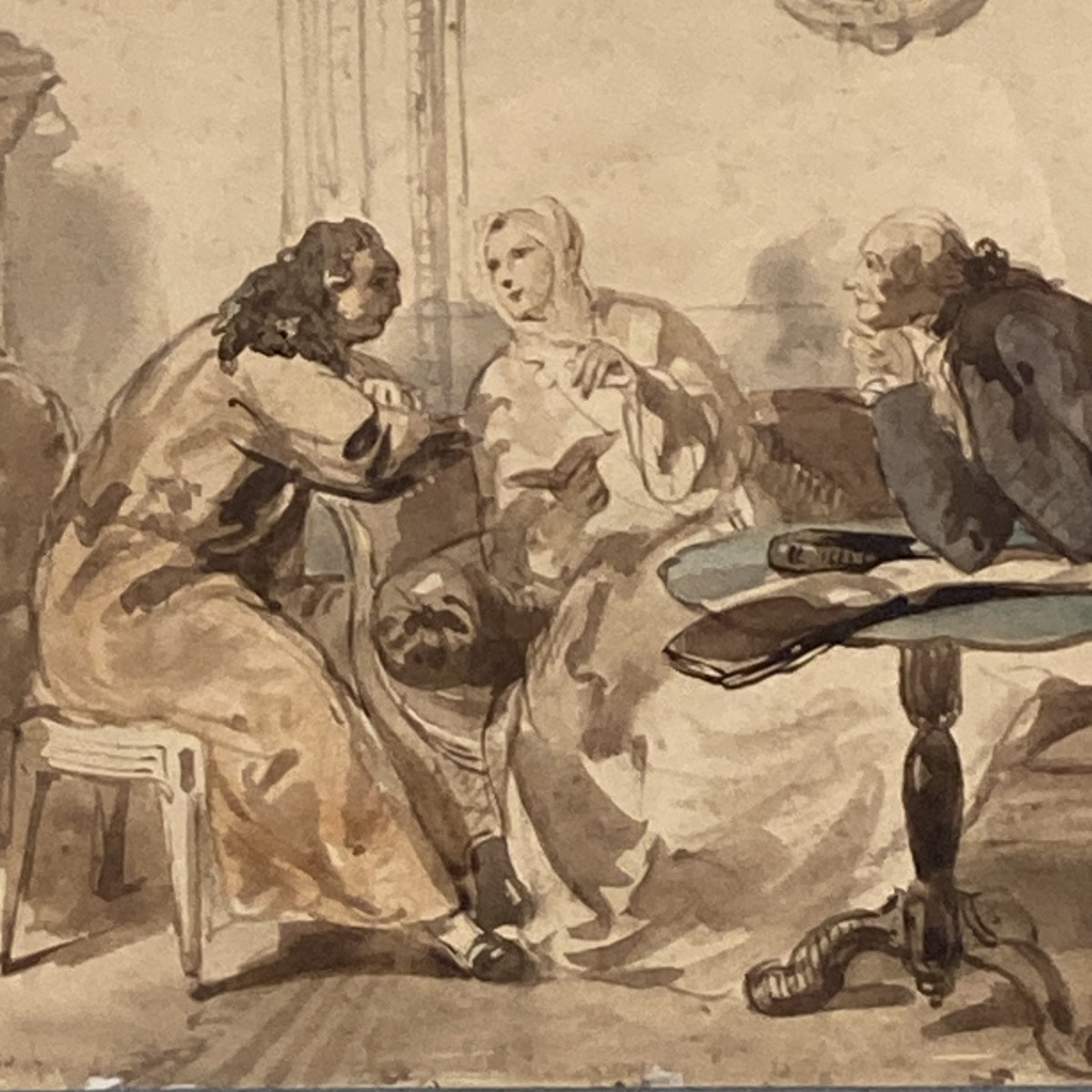 "La lecture" Aquarelle signée David BLES