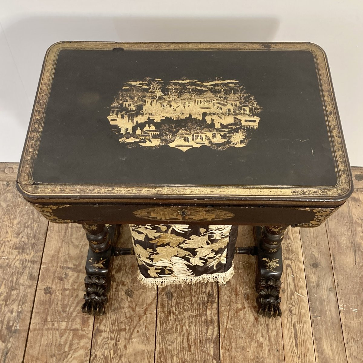 Chinese Lacquer Work Table-photo-2