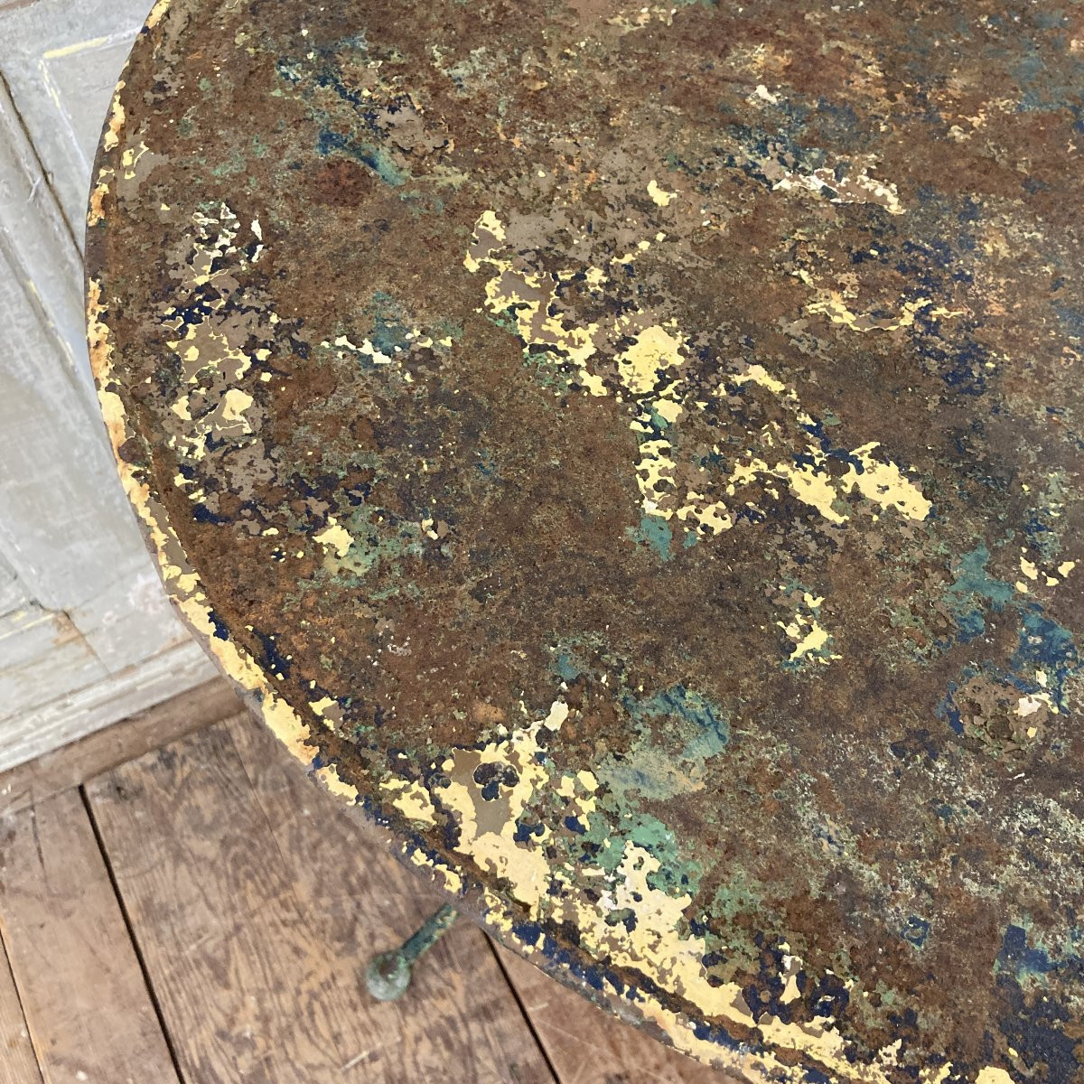 19th Century Wrought Iron Pedestal Table-photo-5
