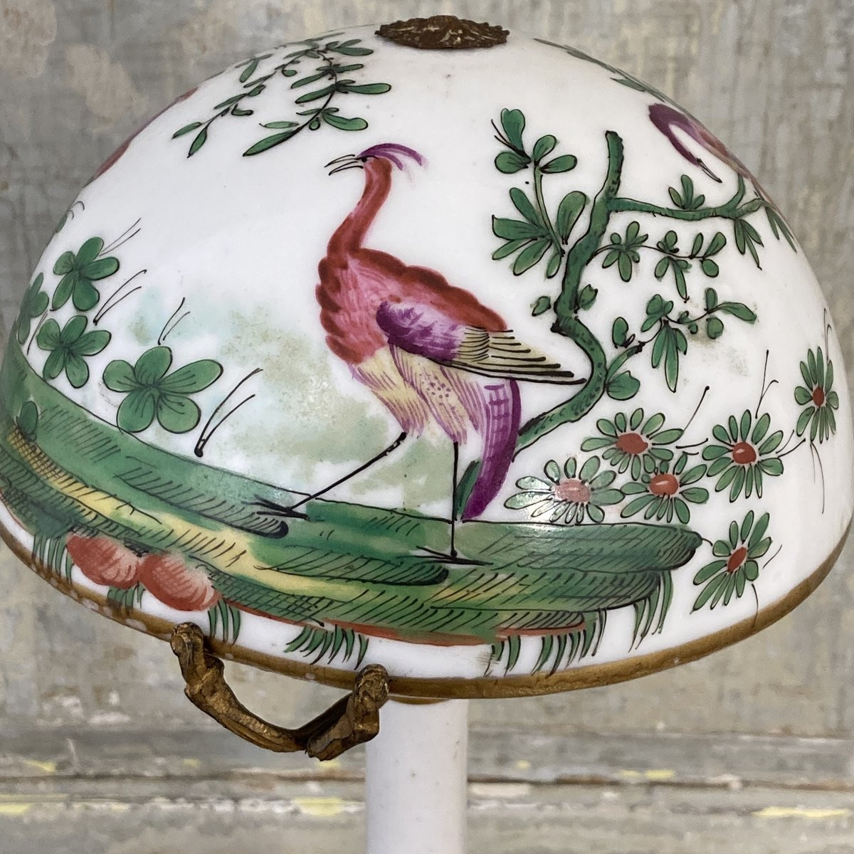 Lampe champignon en porcelaine de Desvres-photo-2