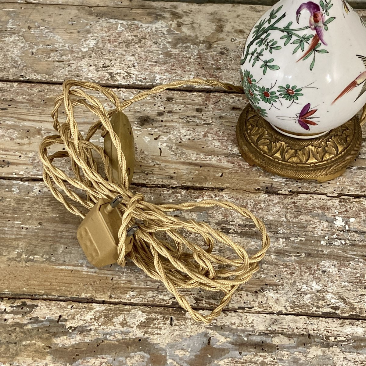 Lampe champignon en porcelaine de Desvres-photo-4