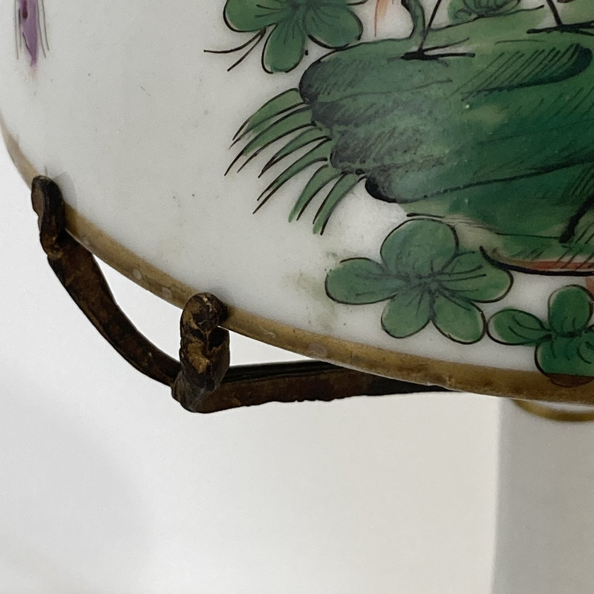 Lampe champignon en porcelaine de Desvres-photo-6
