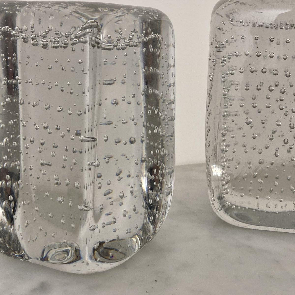 Pair Of Crystal Bookends Signed Schneider-photo-3