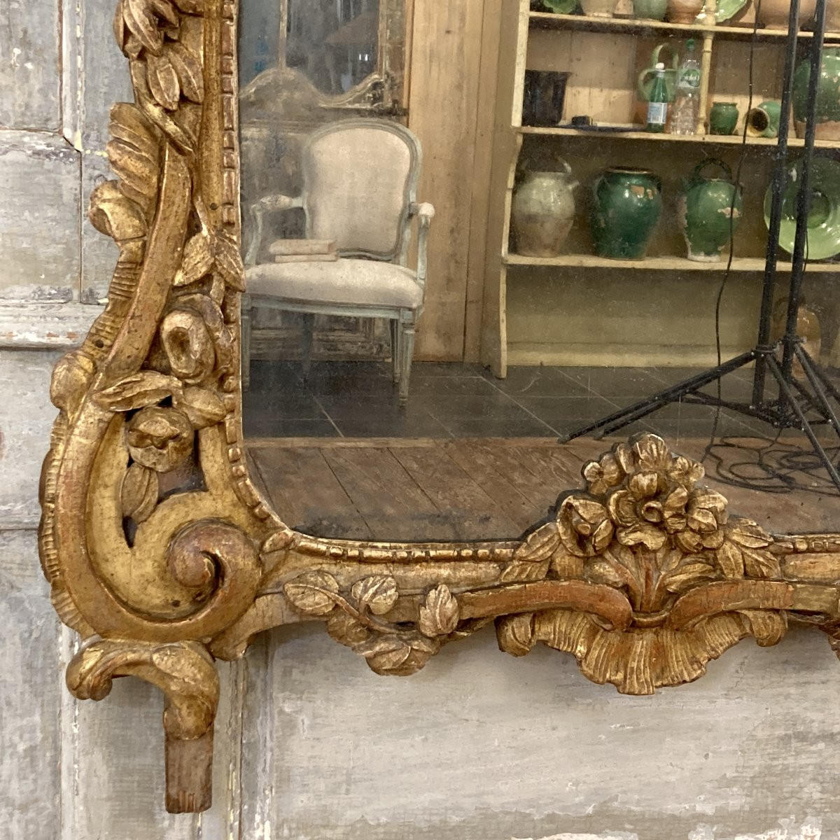 Large Provençal Mirror From The Louis XV Period-photo-1