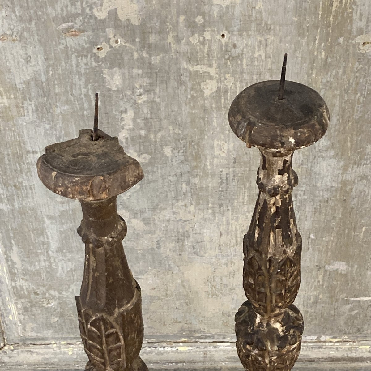 Pair Of 18th Century Candlesticks-photo-2