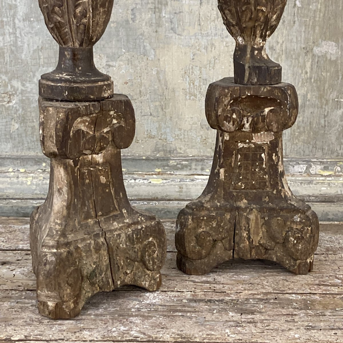Pair Of 18th Century Candlesticks-photo-3