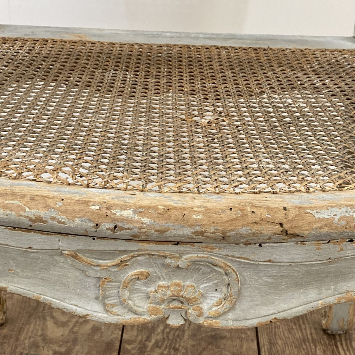 Siège canné d'époque Louis XV-photo-6