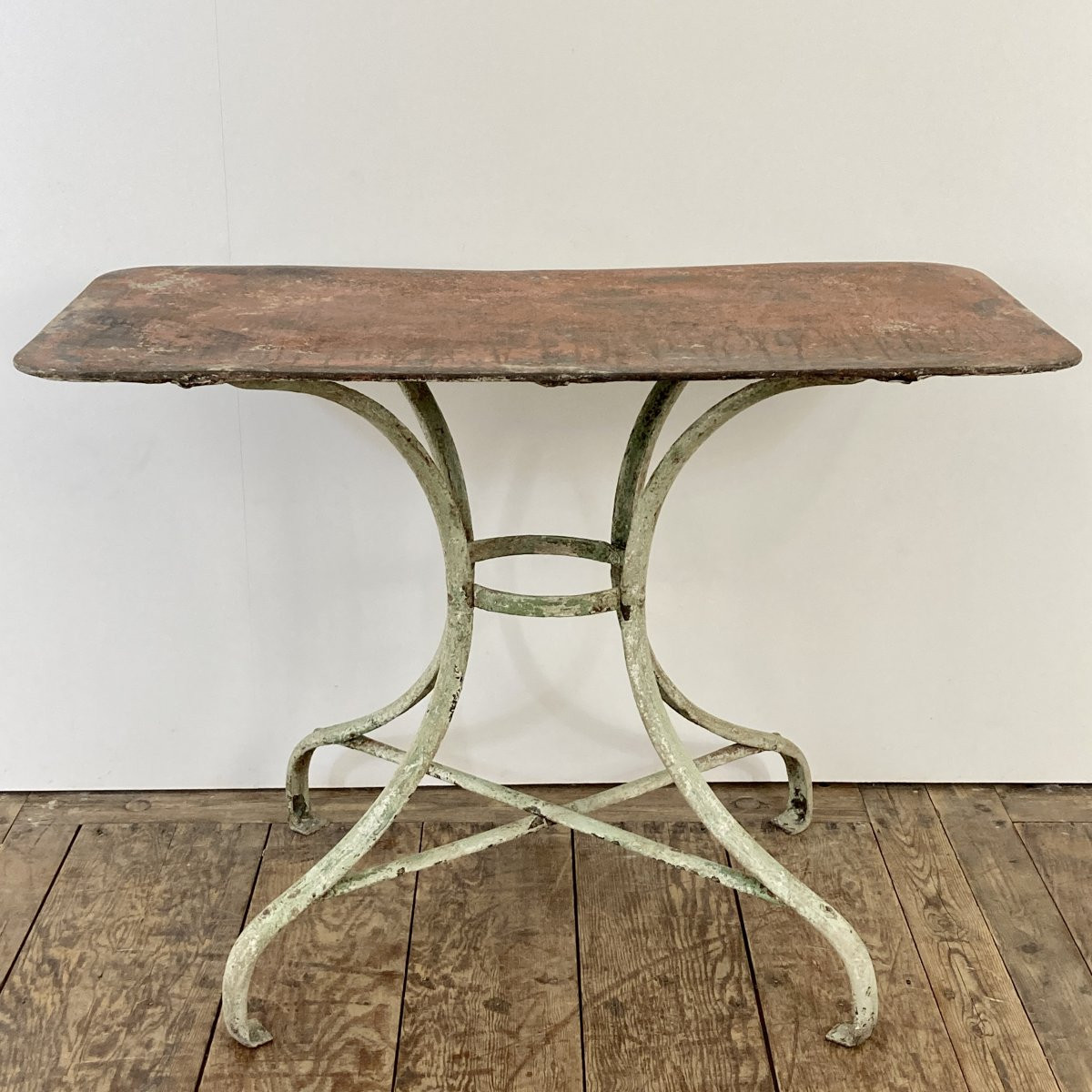 19th Century Riveted Wrought Iron Console Table-photo-2
