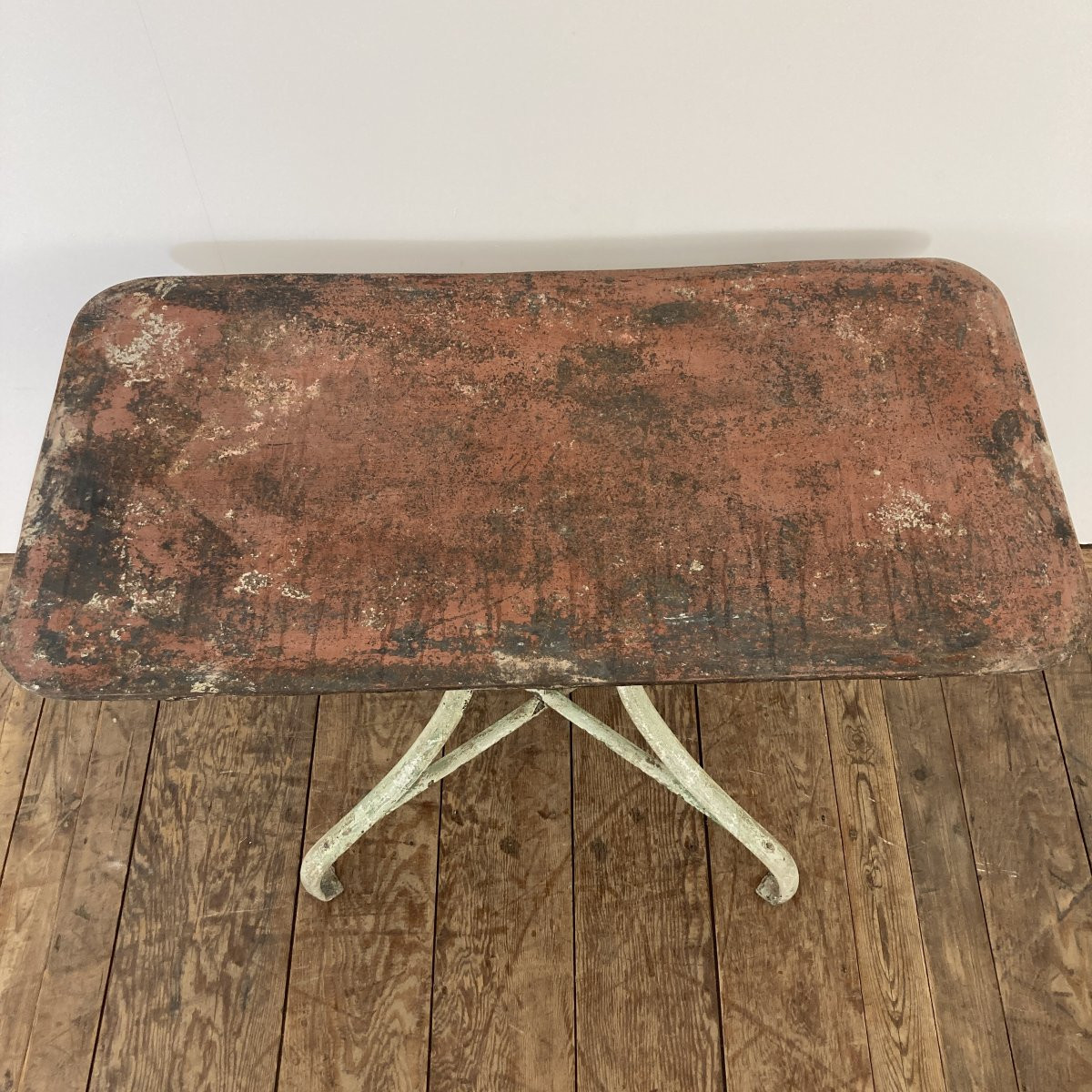 19th Century Riveted Wrought Iron Console Table-photo-4