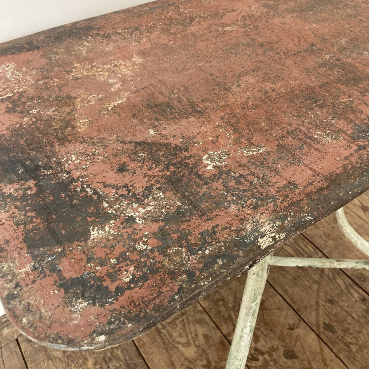 19th Century Riveted Wrought Iron Console Table-photo-1