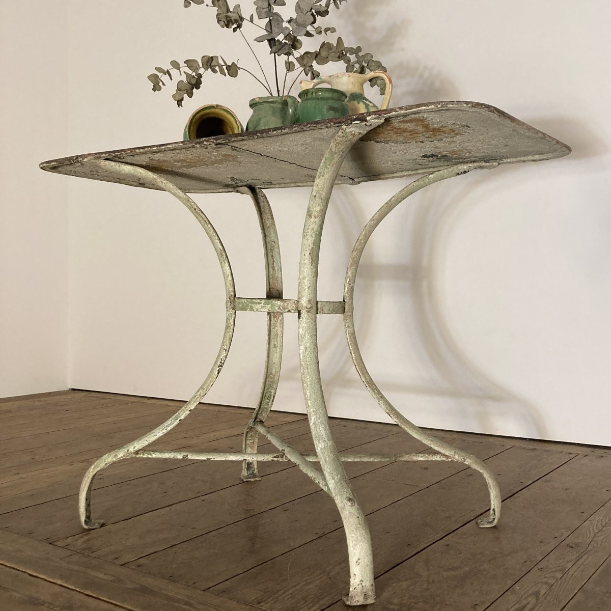 19th Century Riveted Wrought Iron Console Table-photo-2
