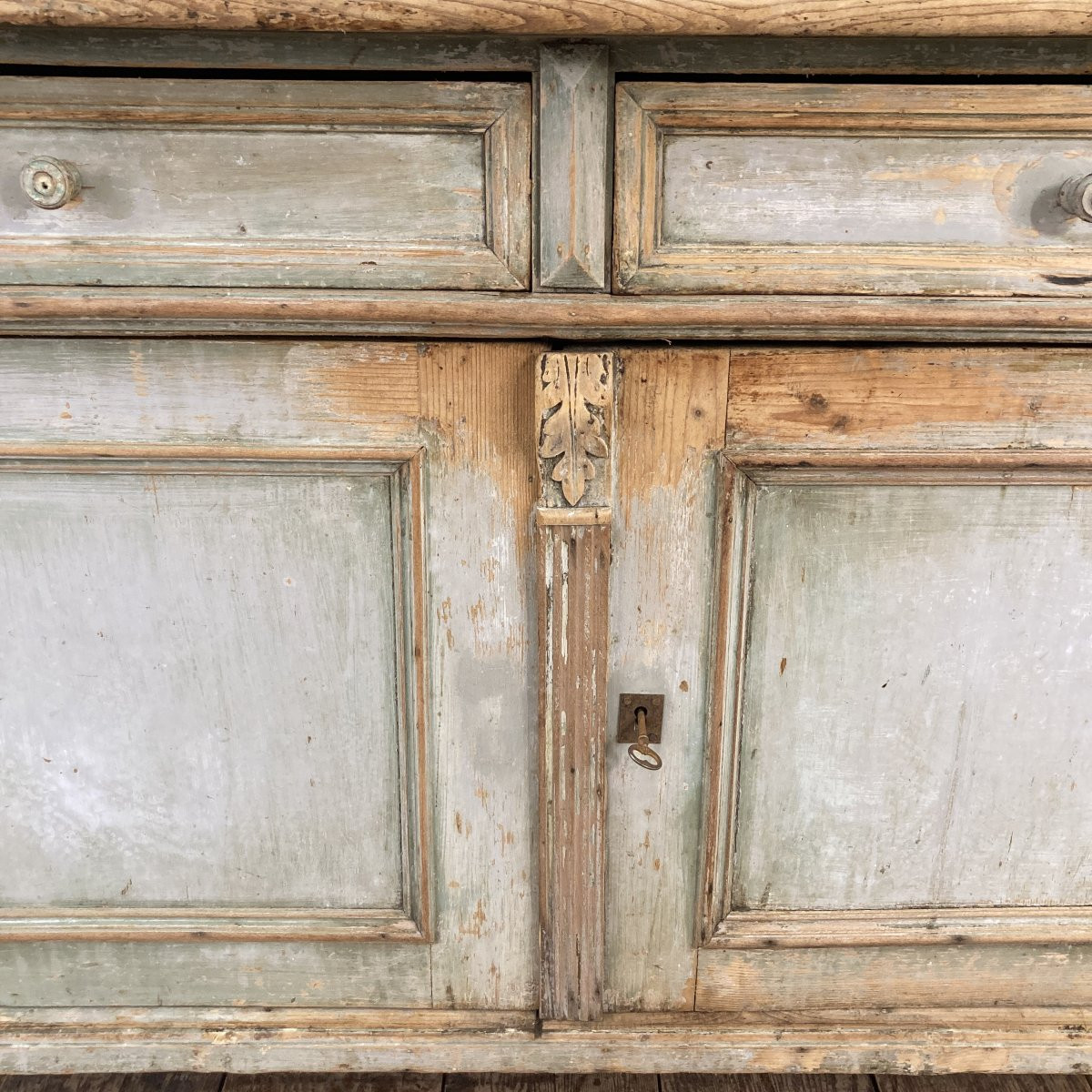 19th Century Painted Two-part Glass Sideboard-photo-6