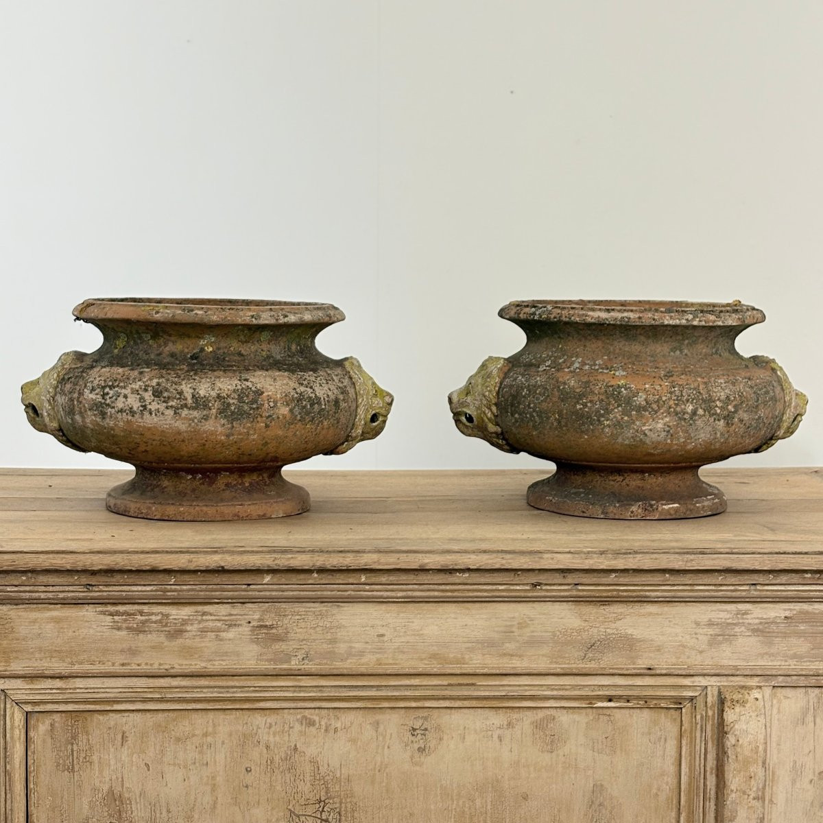 Pair Of 19th Century Terracotta Basins-photo-2