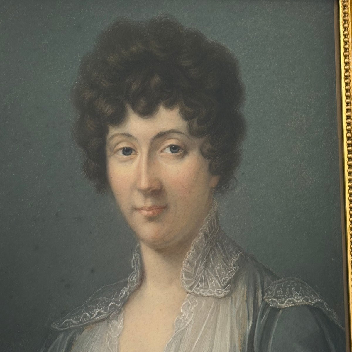 Paire de portraits d'époque Empire-photo-5