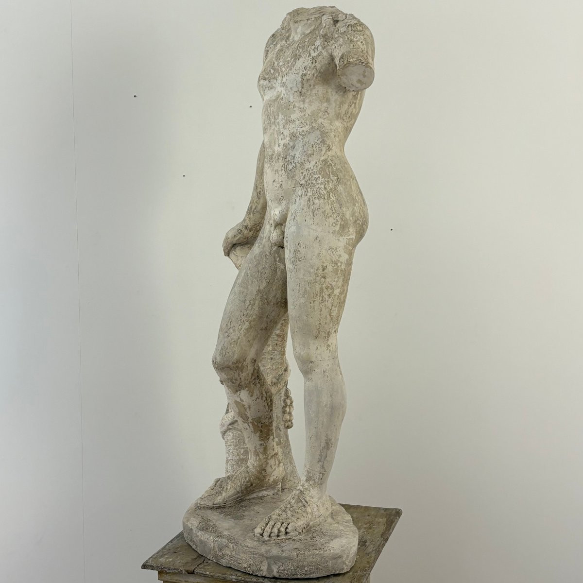 Large Plaster Cast In The Antique Style From The 19th Century-photo-4