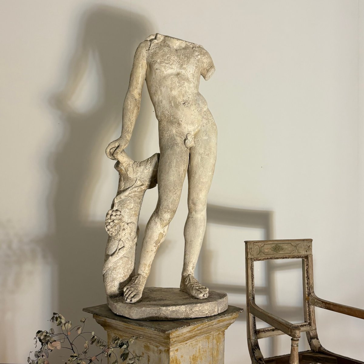 Large Plaster Cast In The Antique Style From The 19th Century-photo-8