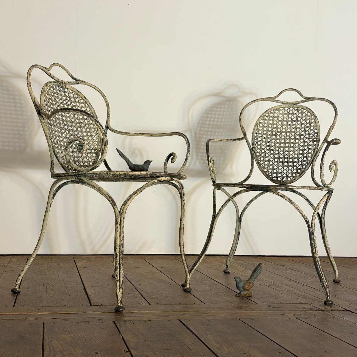 Pair Of 19th Century Riveted Wrought Iron Seats-photo-4