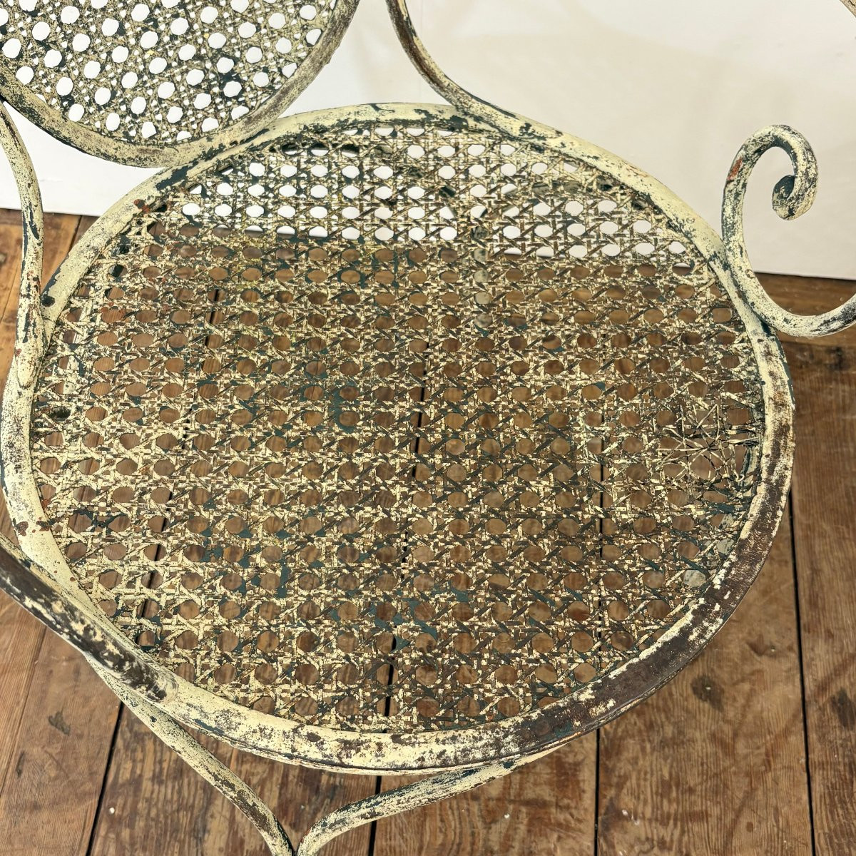 Pair Of 19th Century Riveted Wrought Iron Seats-photo-5