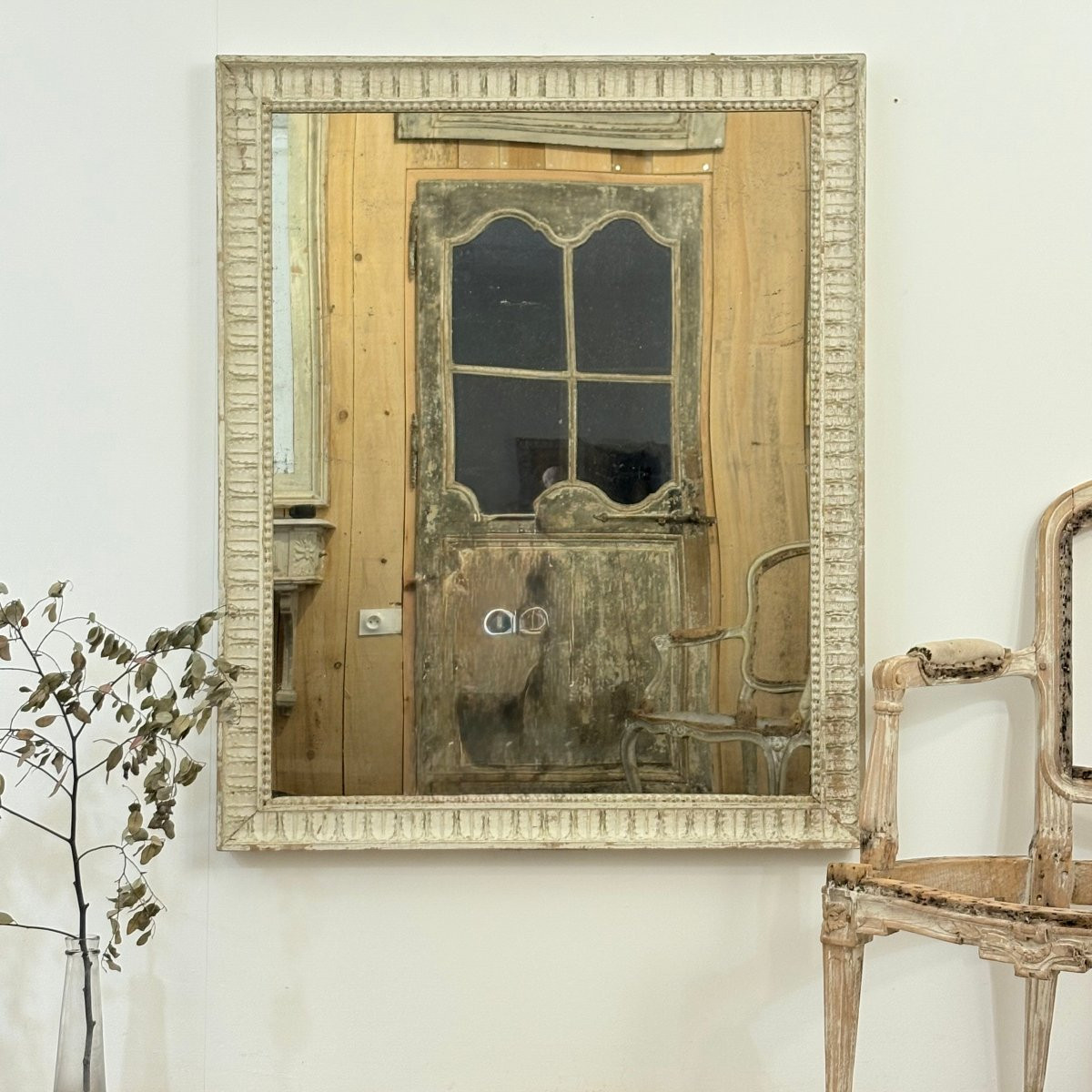 Miroir de boiserie d'époque Louis XVI-photo-6