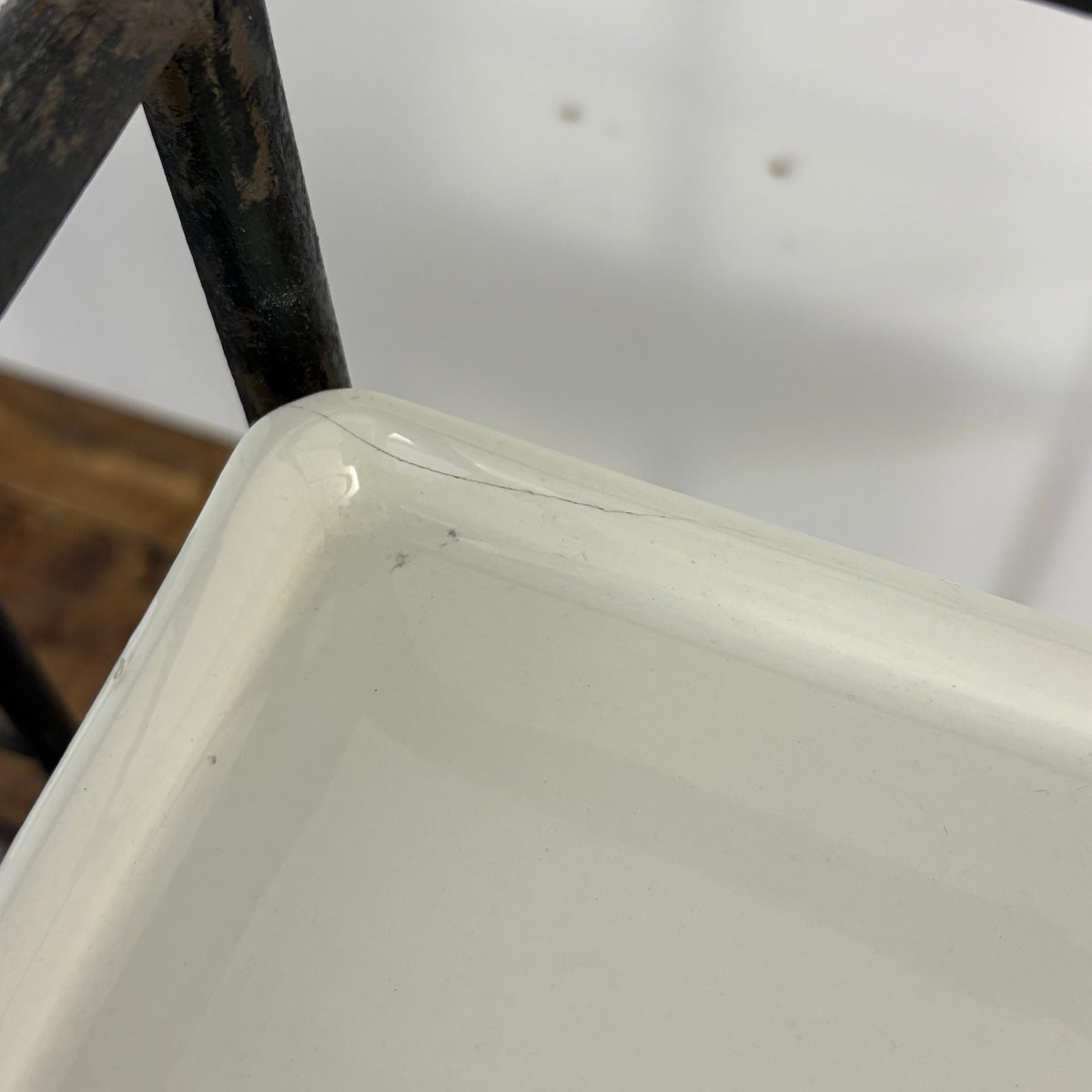 Paire de chevets en fer et céramique-photo-3