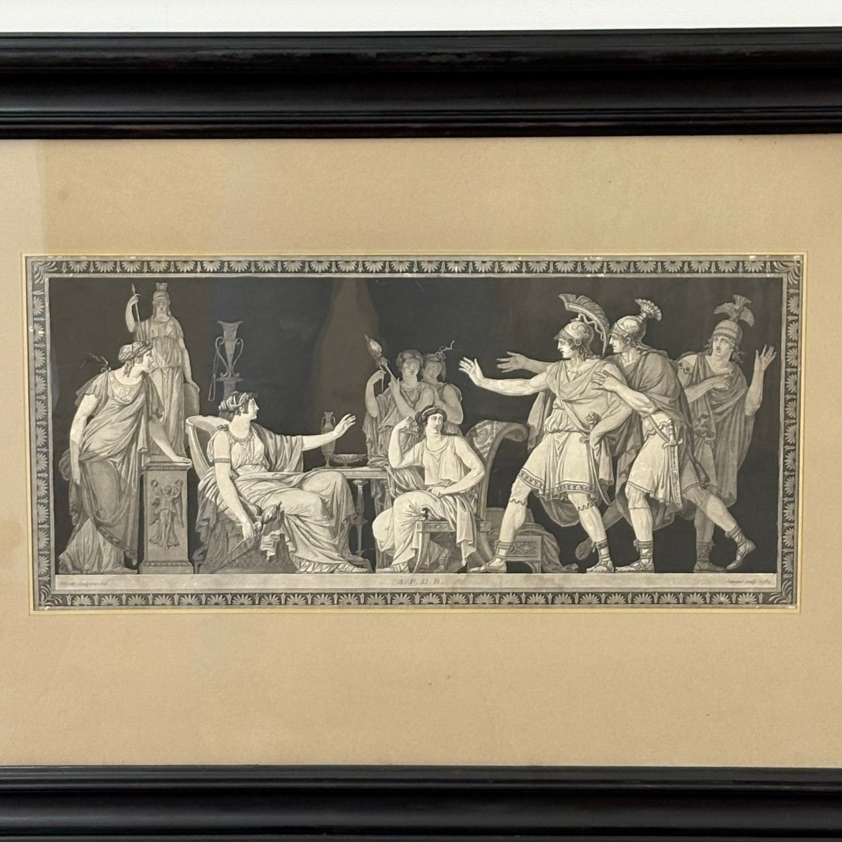 Paire de gravures à l'antique XVIIIe d'après Moitte-photo-3