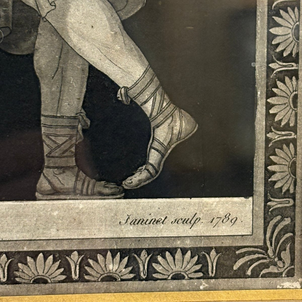 Paire de gravures à l'antique XVIIIe d'après Moitte-photo-4