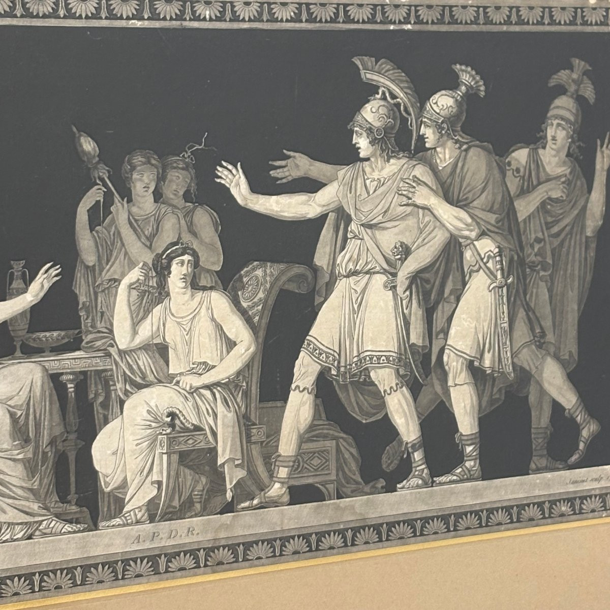 Paire de gravures à l'antique XVIIIe d'après Moitte-photo-6