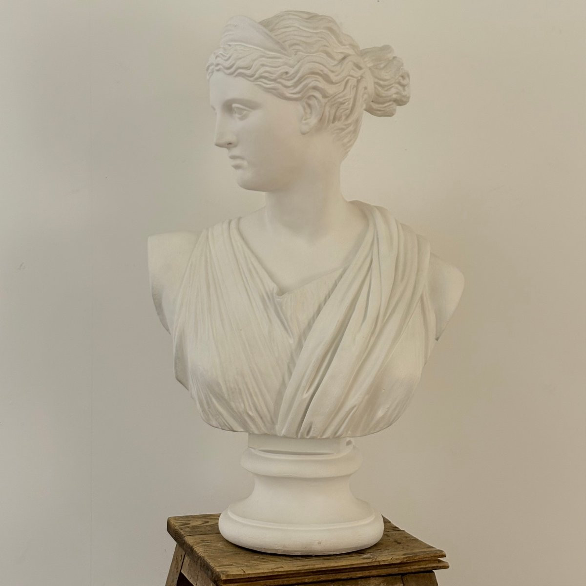 Large Plaster Bust Of Diana-photo-2