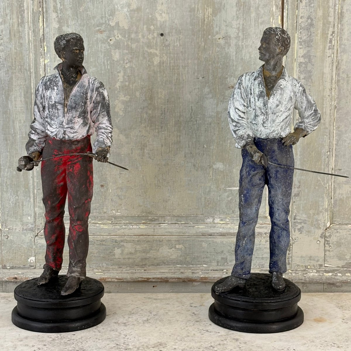 "the Duel," A Pair Of Subjects, Regulated, 19th Century-photo-2