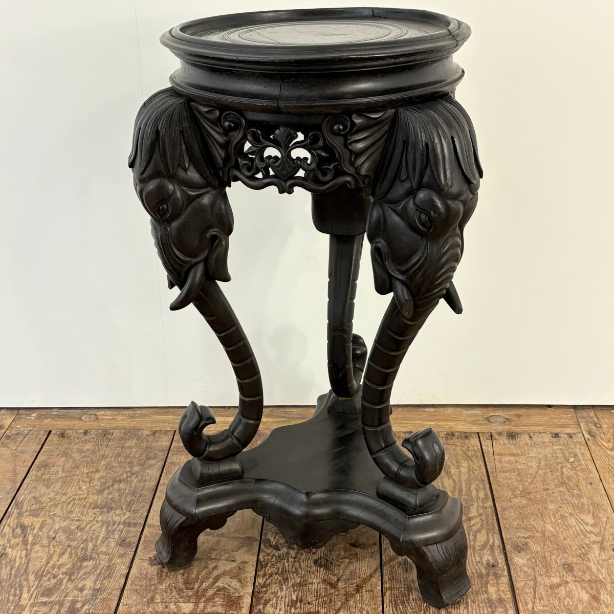 Sellette XIXe à têtes d'éléphant-photo-6