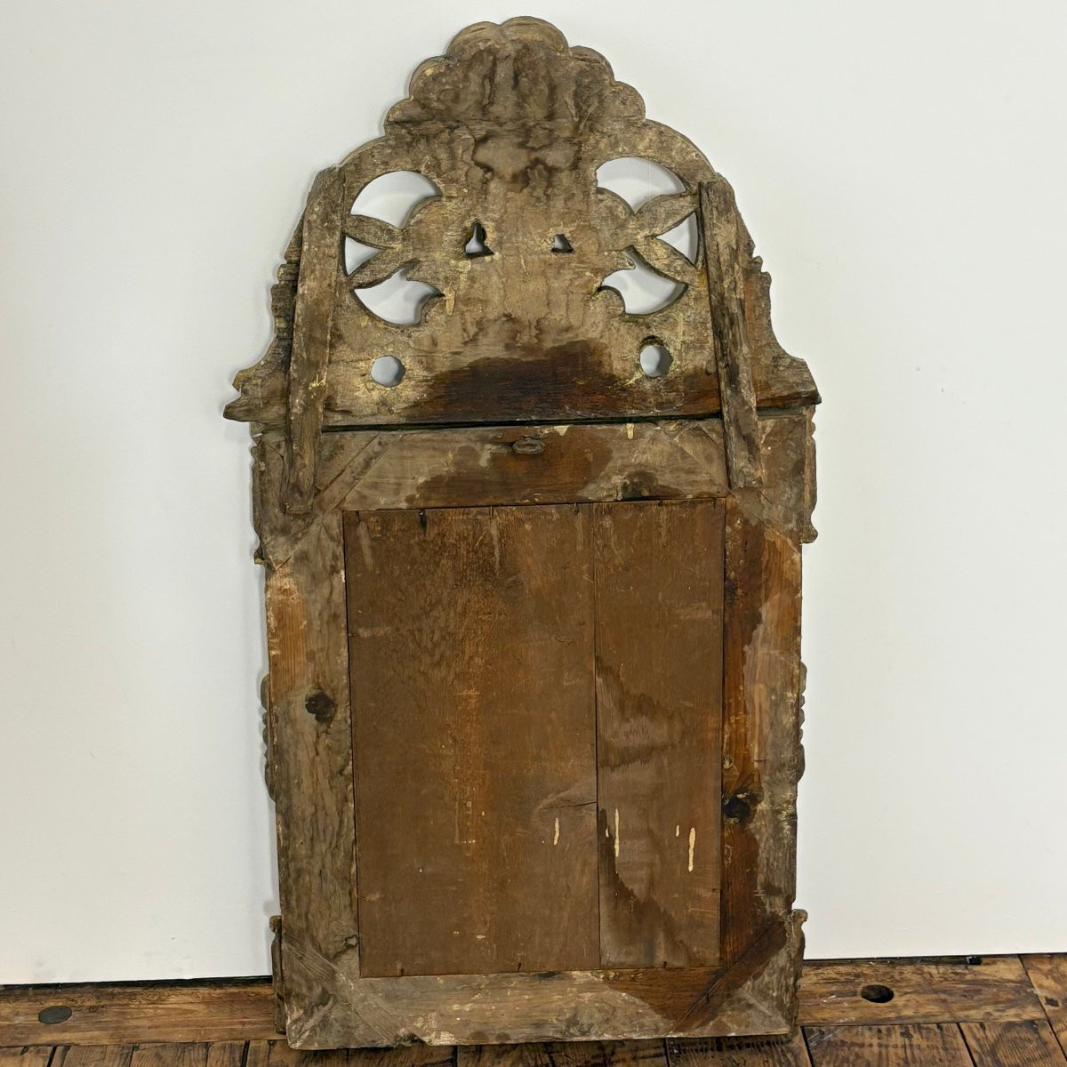 Louis XIV Period Mirror In Silvered Wood-photo-5