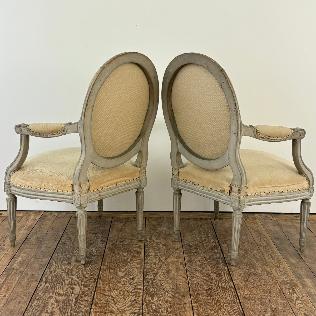 Paire de sièges d'époque Louis XVI-photo-3