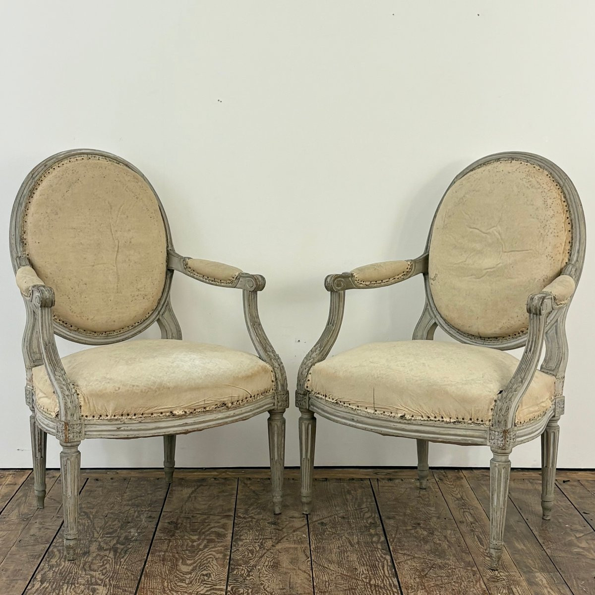 Paire de sièges d'époque Louis XVI-photo-8