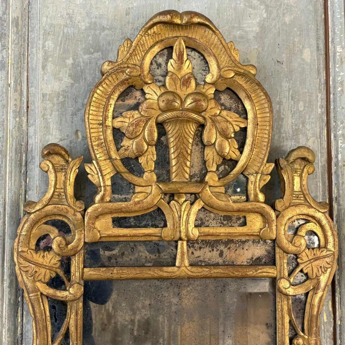 Miroir à parecloses Provençal XVIIIe-photo-2