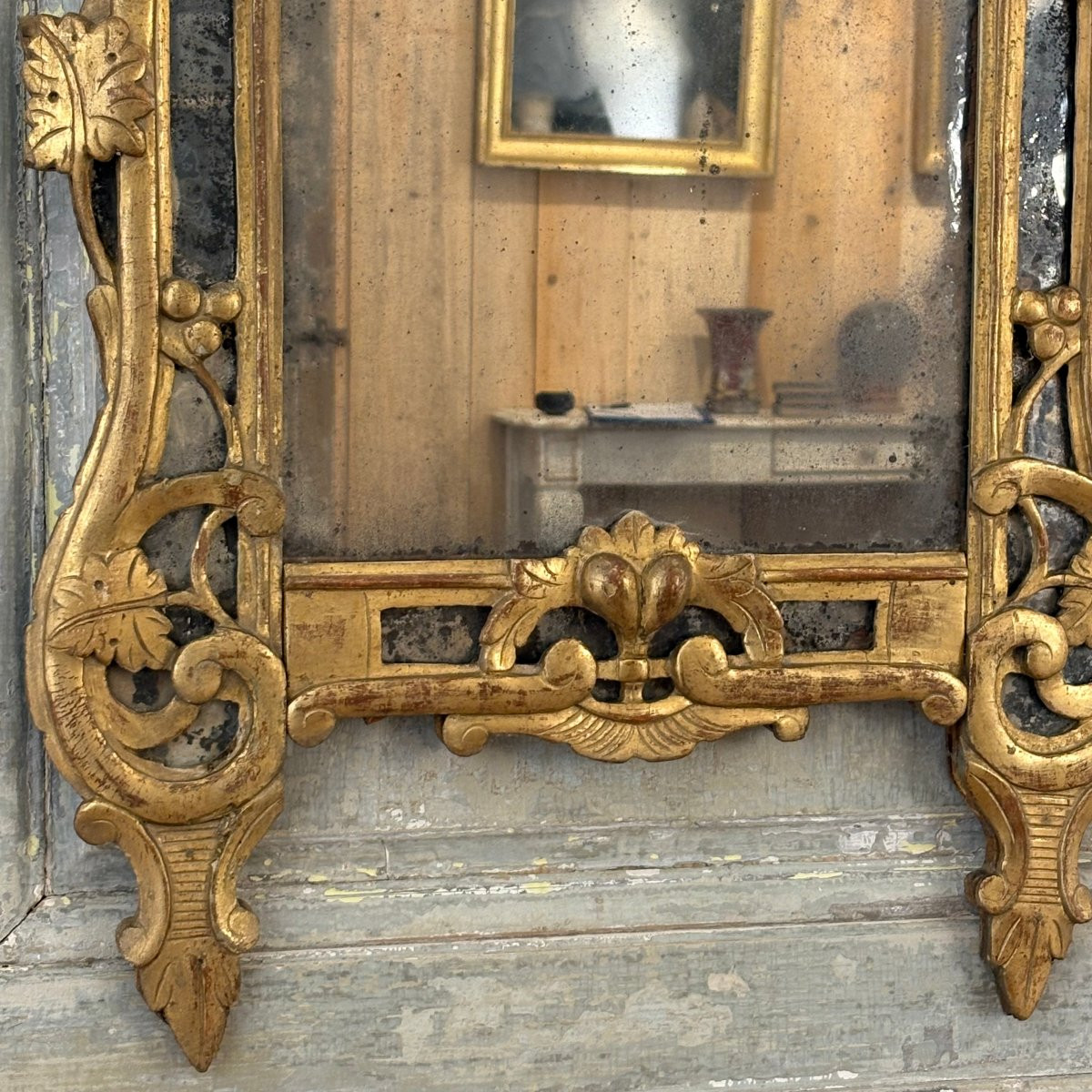 Miroir à parecloses Provençal XVIIIe-photo-4