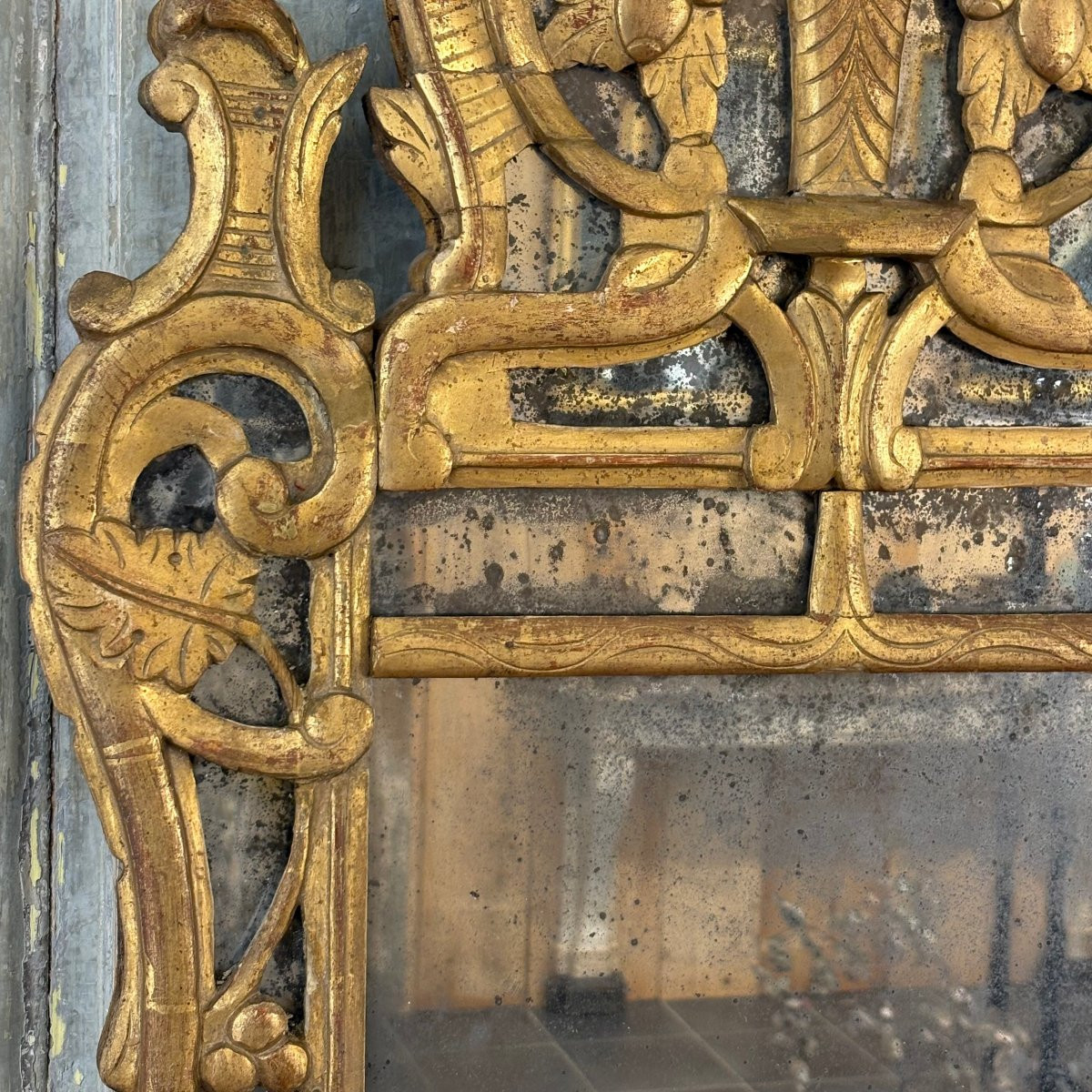 Miroir à parecloses Provençal XVIIIe-photo-1