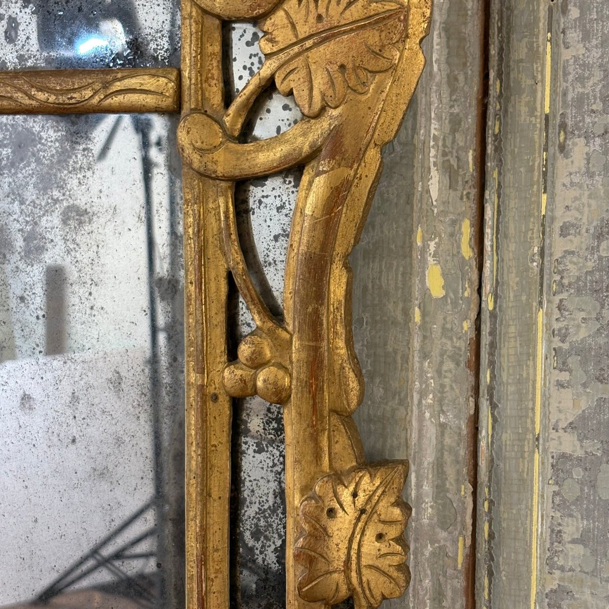 Miroir à parecloses Provençal XVIIIe-photo-2
