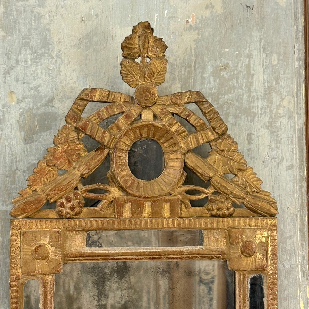 Louis XVI Period Mirror With Side Panels-photo-2