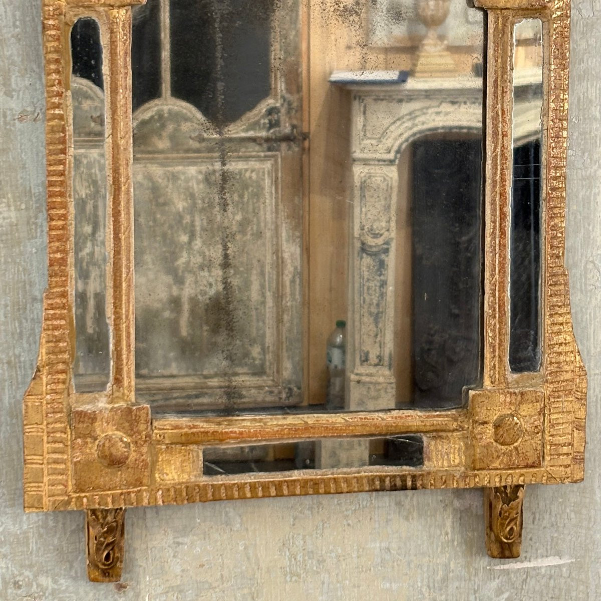 Louis XVI Period Mirror With Side Panels-photo-3