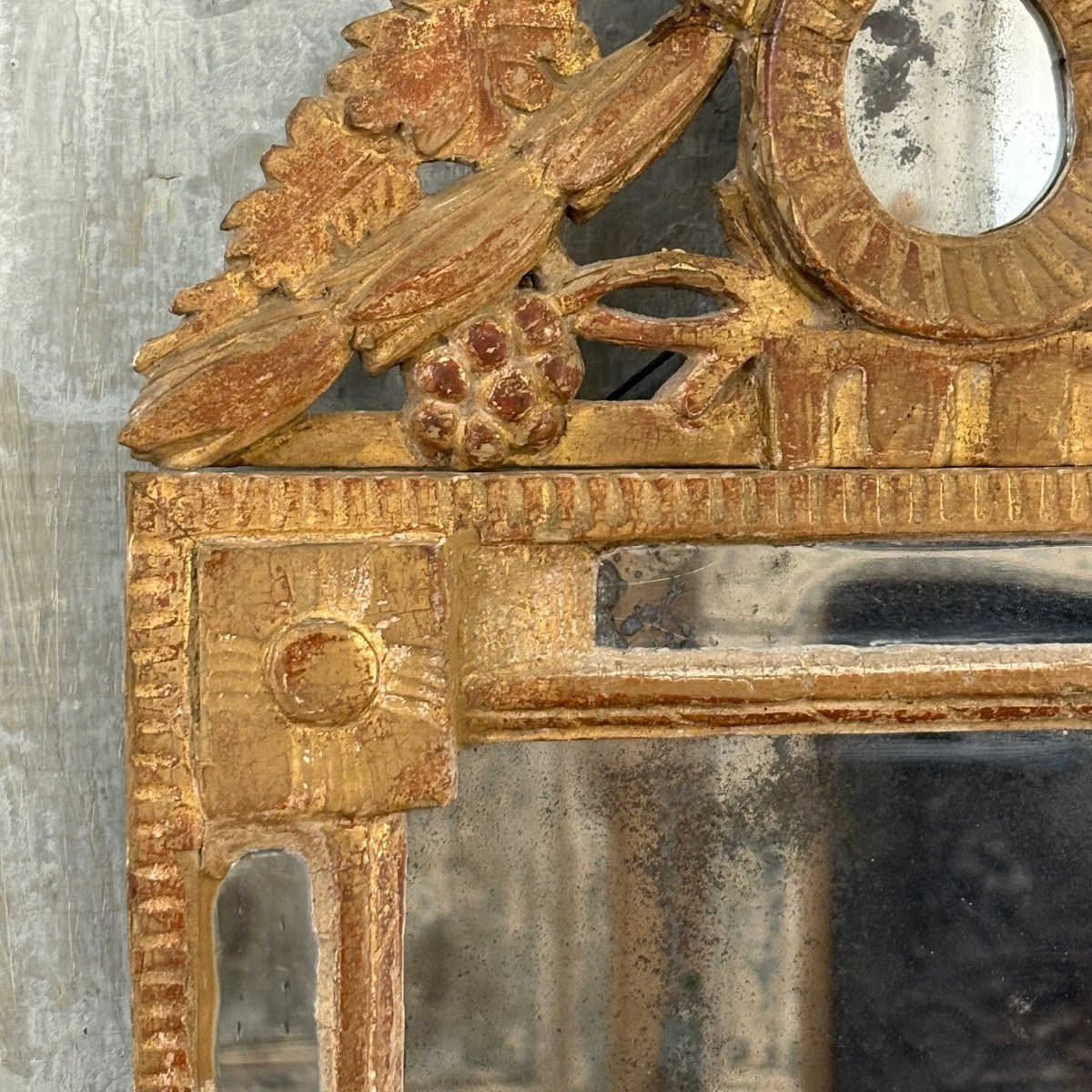 Louis XVI Period Mirror With Side Panels-photo-4
