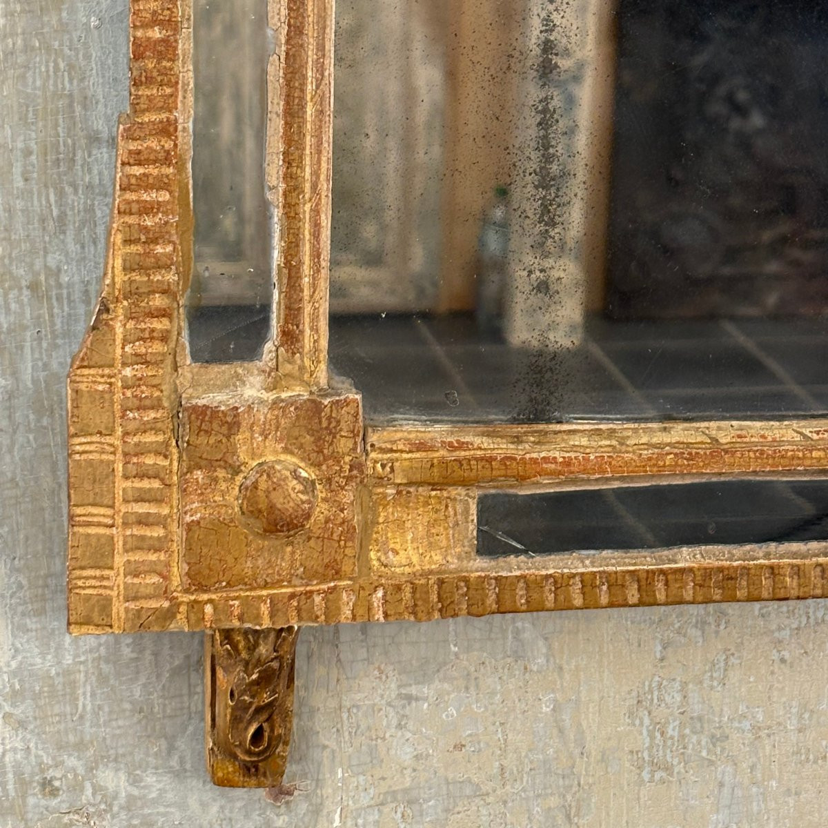 Louis XVI Period Mirror With Side Panels-photo-1