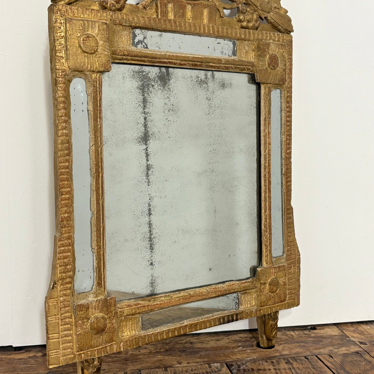 Louis XVI Period Mirror With Side Panels-photo-3