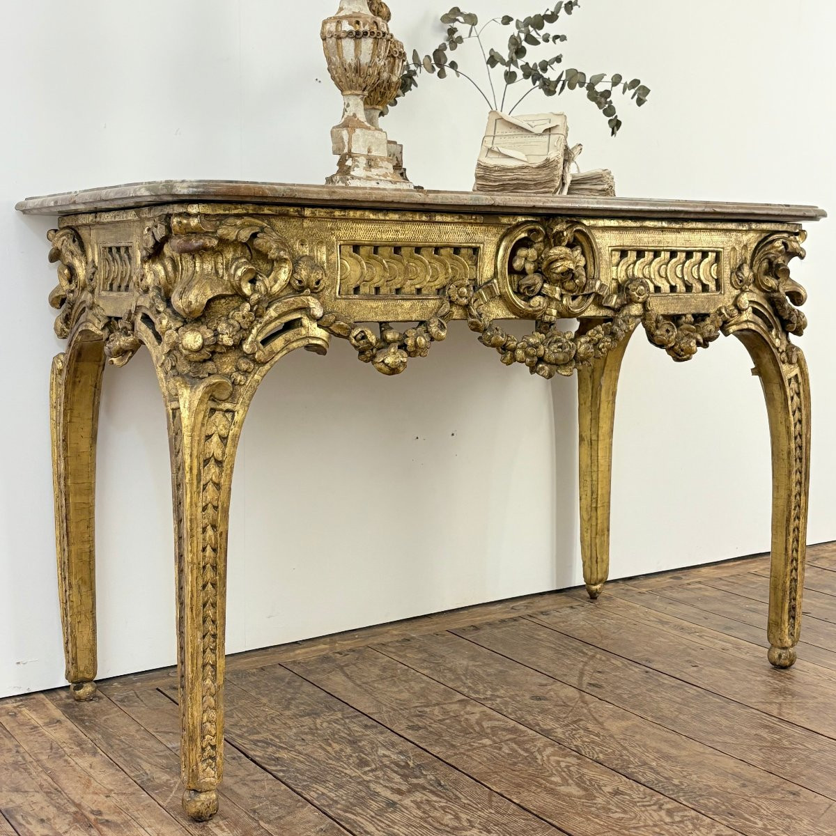 Transition Period Giltwood Console-photo-2