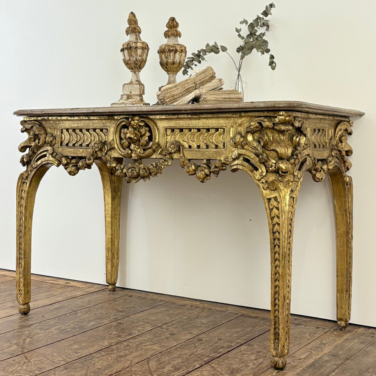 Transition Period Giltwood Console-photo-3