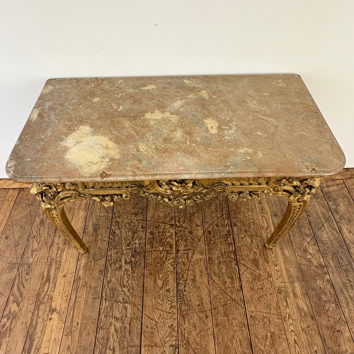 Transition Period Giltwood Console-photo-4