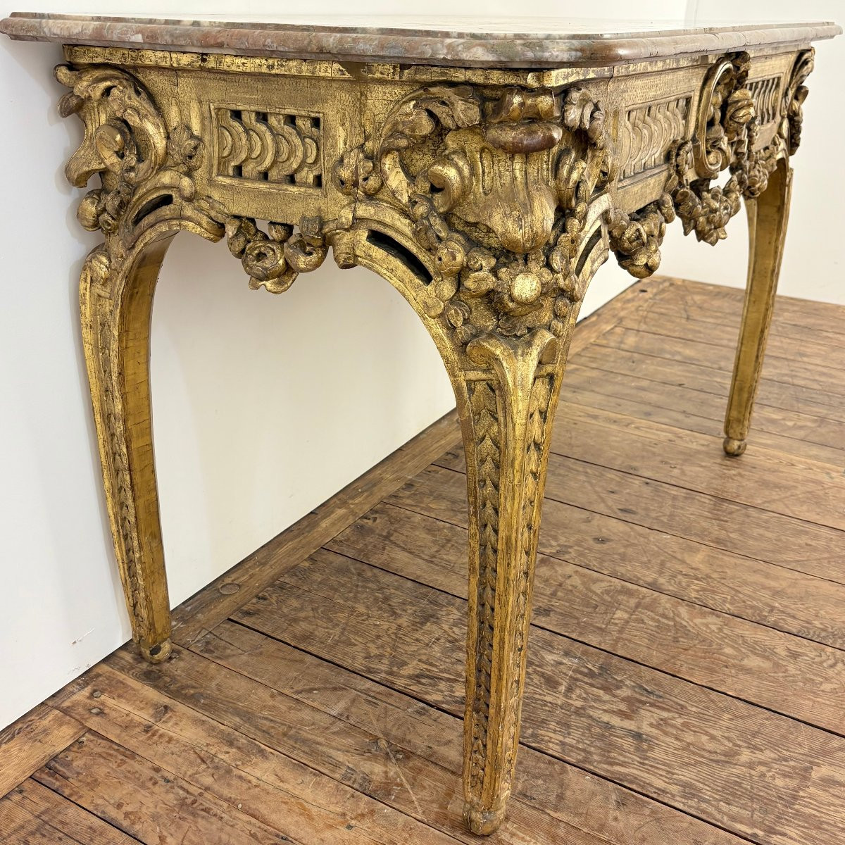 Transition Period Giltwood Console-photo-5