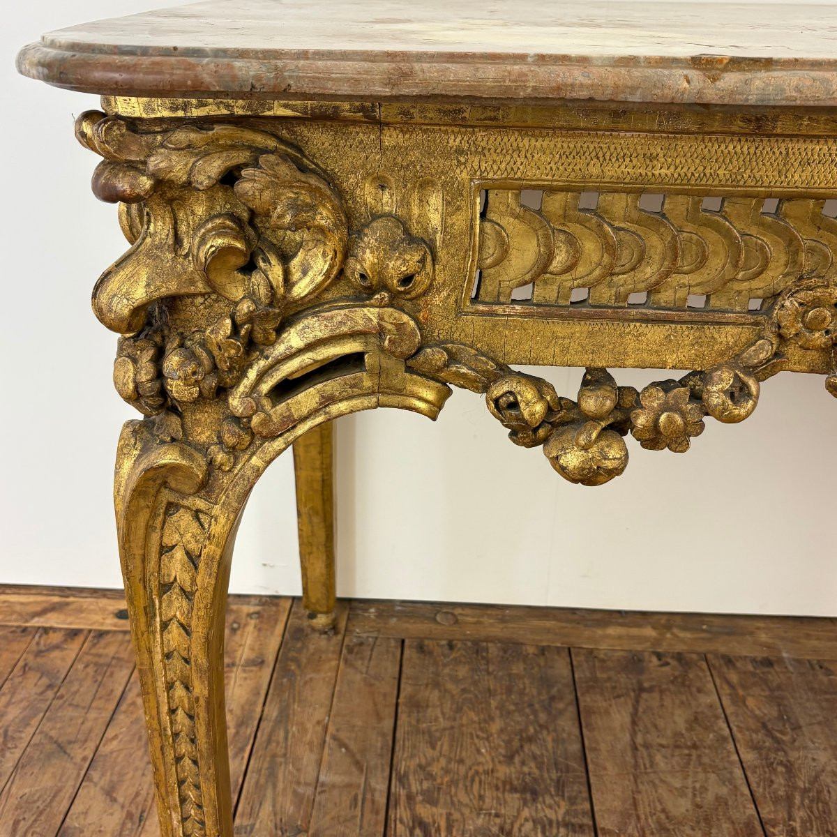 Transition Period Giltwood Console-photo-6