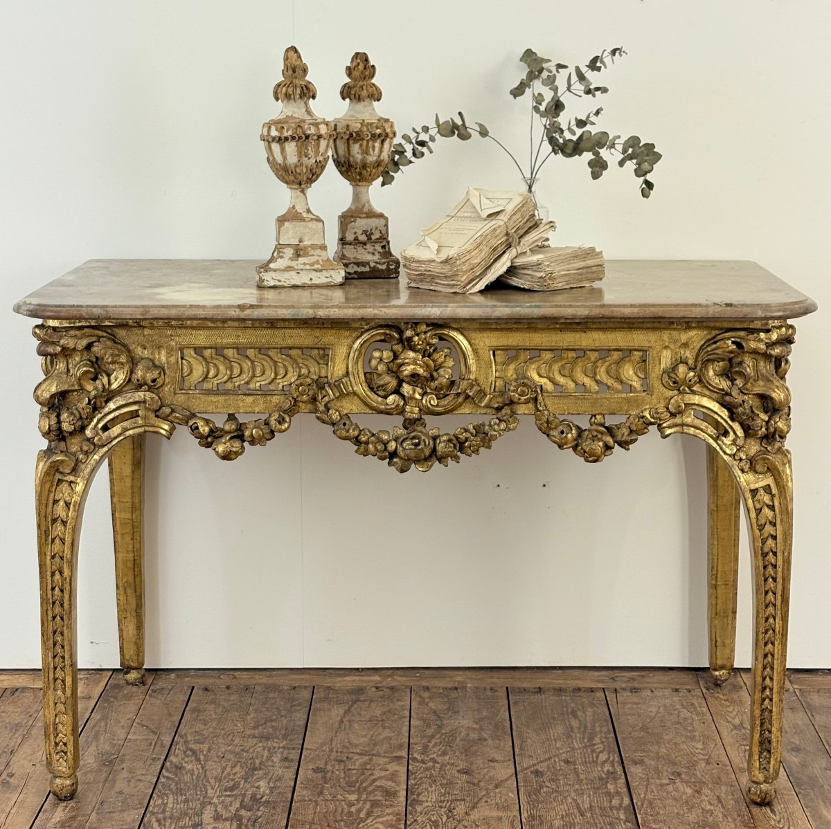 Transition Period Giltwood Console